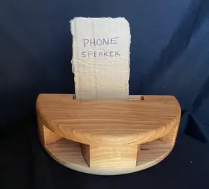 Smartphone Speaker Amplifier Handmade Wood Audio Device Enhance Sound Quality & Volume for Richer Music Experience