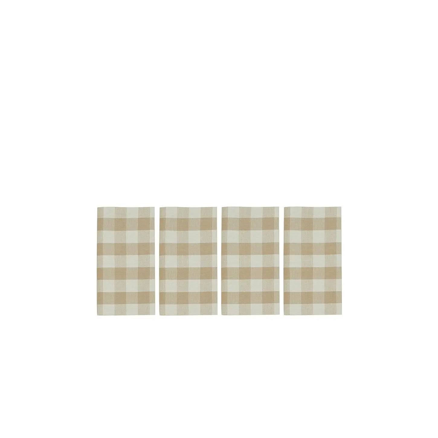 HAWKINS NEW YORK Essential Gingham Napkins Set Of 4 in Ivory & Flax