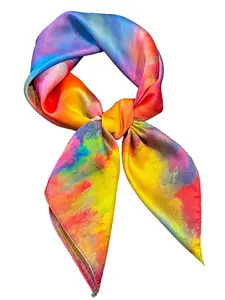 Women's Elegant Multicolor Square Scarf, Neck Scarf, Fashionable Soft Comfortable Hairband, Suitable for All Seasons and Occasions, Stylish Accessory