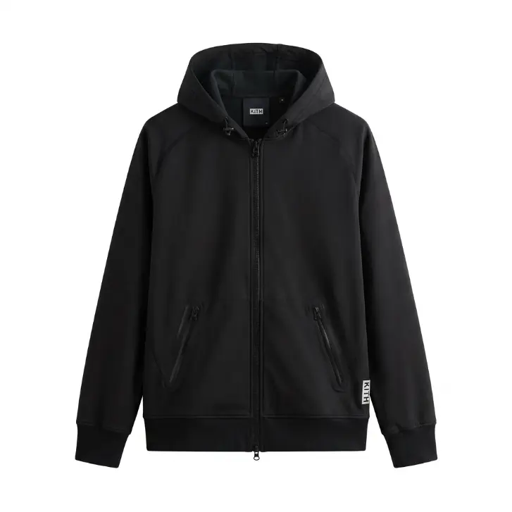 KITH Softshell Zip-Up Hooded Jacket - Black