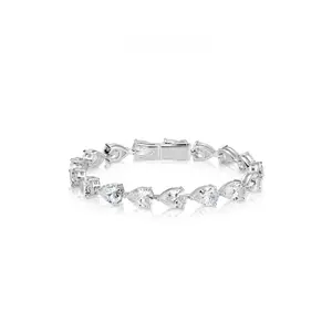 VAMERAY #3163 40 Carat Pear Cut Prong-Set Tennis Bracelet