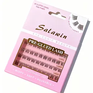 Individual Eyelash Clusters Natual Clusters Lashes Lash Extension Trays High Quality Lash Extensions Clusters cluster Makeup Cosmetic diy cluster cat makeup beginner friendly diy lash  Mixed Length Volume Eyelash Cluster Set