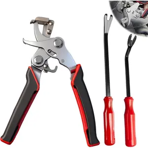 Clip Pliers, Auto Trim  with 2 count Stainless Steel Fastener Remover for Disassembling Automotive Interior, Door Panel Dashboard, Buckles, Plastic Trim Clips, Rivets