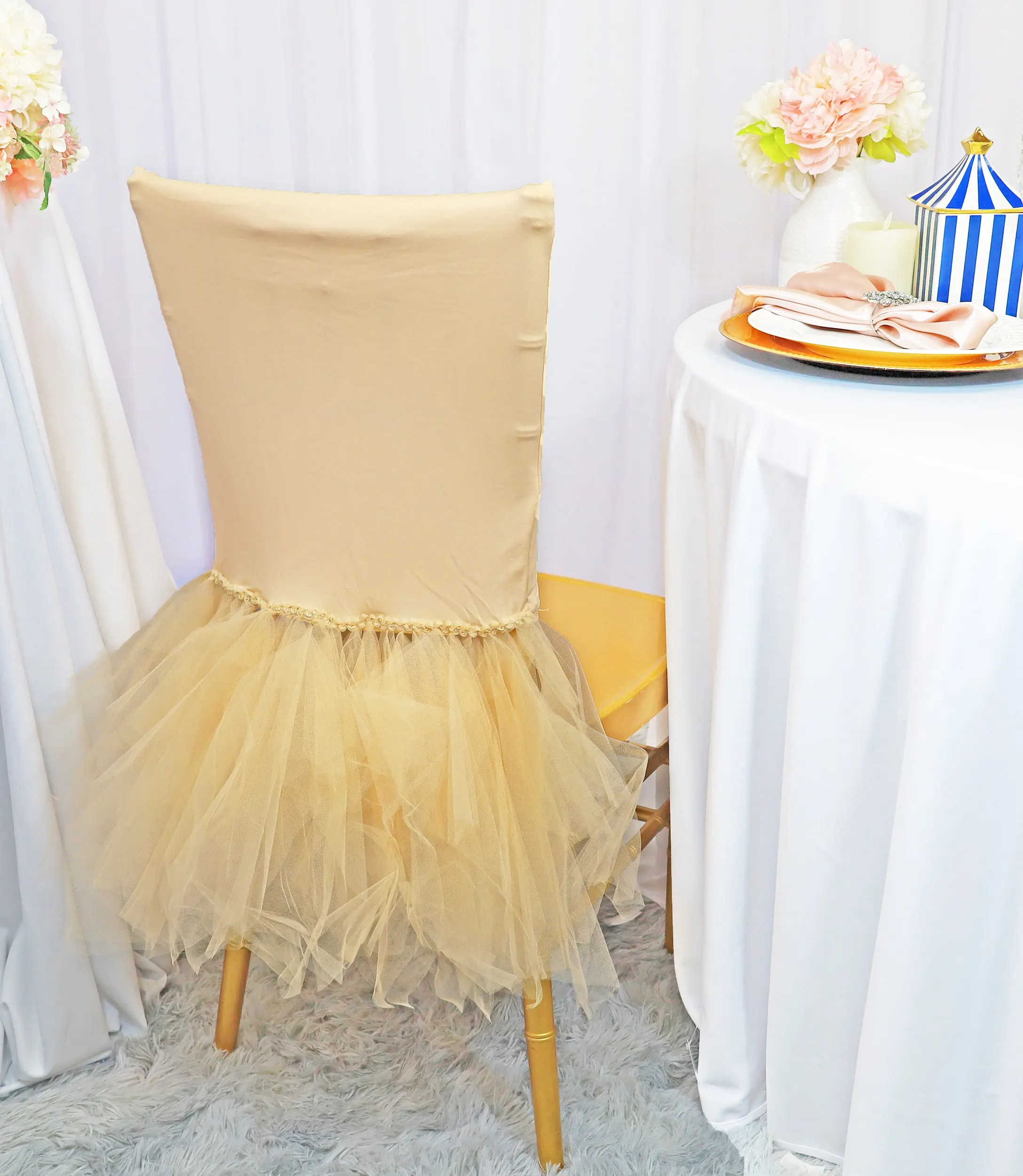 Ballerina Spandex Chiavari Chair Cover - Champagne (1pc)