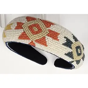 Ivory Multi Southwest Beaded Headband
