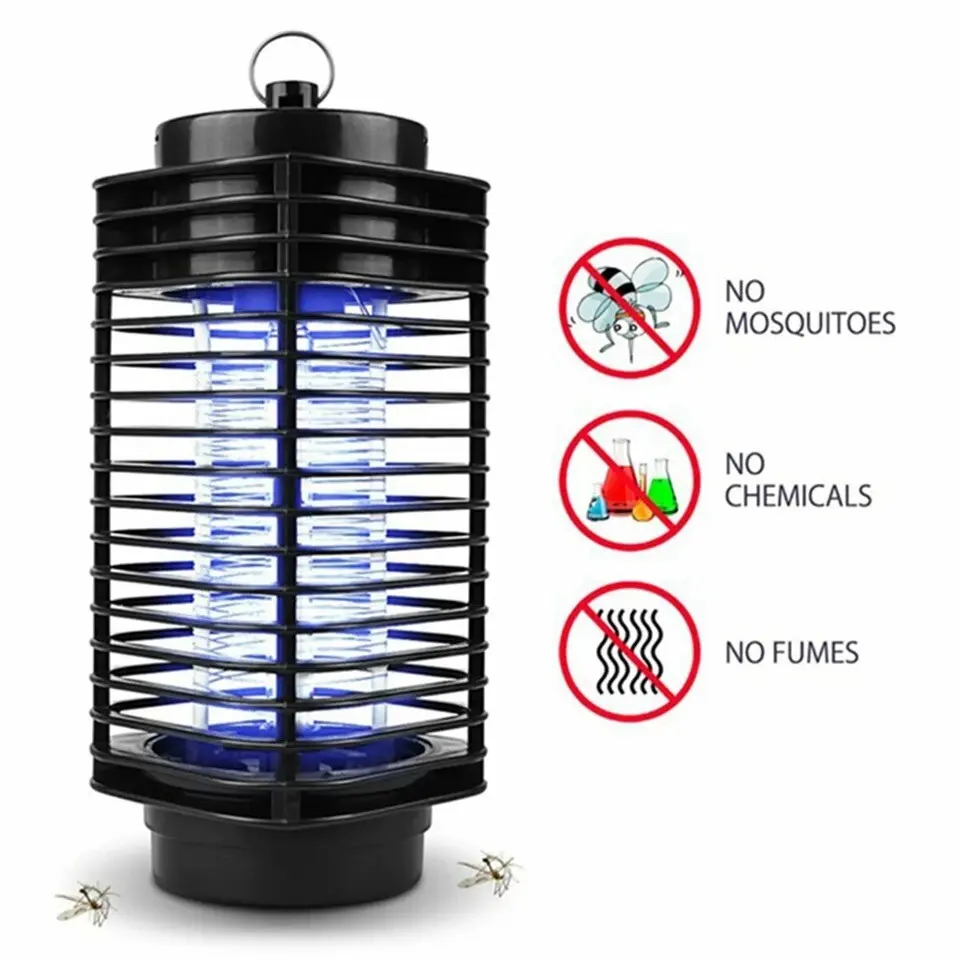 2/4PCS Fly Killer Lamp – Physical Pest Control Without Chemicals | Effective Against Houseflies, Mosquitoes & Moths | Protective Grid for Child Safety