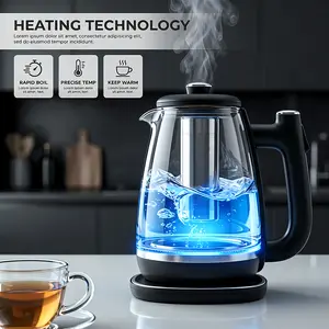 2026 New Model 6.8L Automatic Electric Kettle — Rapid Heating, Auto Shut-off, Dry-Boil Protection, 360° Swivel Base — Stainless Steel Kitchen Appliance