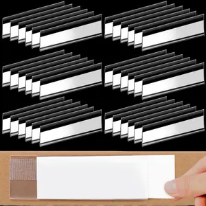 72 count Clear Plastic Adhesive Shelf Tag & Price Label Holders for Supermarket, School, Library, Mailbox & Storage Bins(3 x 1 Inch)