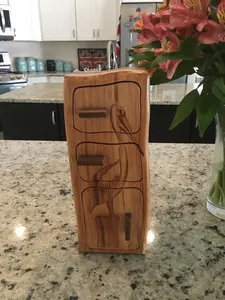 Solid Wood Box W/Drawers - Pelican, Jewelry Box, Handcrafted, Custom Box, Personalized Box, Handmade, Home Decor, Engraved, Stash Box