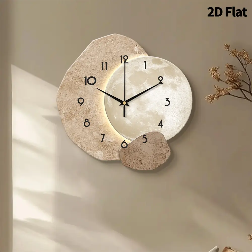 2D Flat 1pc Creative decoration Wall Clock, Home Decor, Super Silent Quartz Movement, No Ticking, Suitable for Decorating Clocks in Living Rooms, Bedroom, Offices, Kitchens, and Cafes, Perfect Decorative Gift for Friends and Family