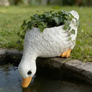 1pc Animal Flower Pot Garden Plant Container Creative Ornament Easter Decor Gift Decorative Plant Pot for Indoor Outdoor Backyard (Duck)