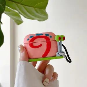 Case for Apple AirPods 4 2024 3D Snail Cartoon Cute Silicone Earphone Case for AirPods Pro 2 Cover for AirPods 3 2 1 Protection Headphone Accessories