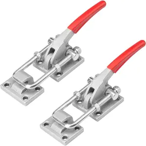 10.2 Inch 2 Pack Large Toggle Clamp Latch, 7700Lbs Holding Capacity, Tire Latch, Self-Lock U-Bolt for Trailer Latch, Machine, Smoker Lid, latches, by.
