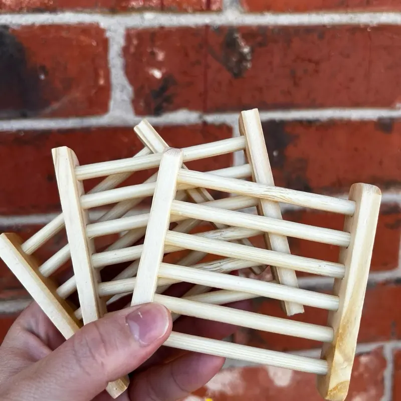 Bamboo Soap Holders - Natural Wood Design for Bathroom Storage