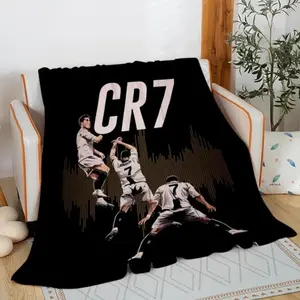 Cristiano Ronaldo Soccer Throw Blanket – Soft Funny Football Fan Fleece Blanket, Cozy Microfiber Plush Blanket For Couch Bed Sofa Bedroom, Warm Lightweight Nap Blanket For Camping Travel, Fluffy All Season Sports Gift