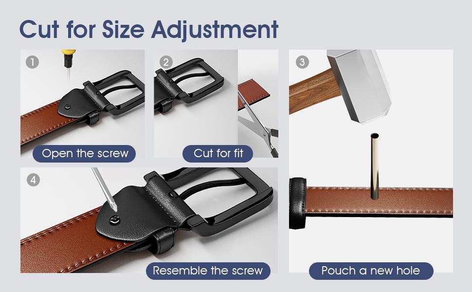 Leather ress Belts for Men,Casual Business Wearing for Jeans,Suits, Belts Width 1 3/8"