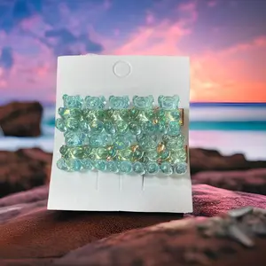 Colorful Gummy Bear Hair Clips Aqua Resin Barrette for Women Girls 2 Clip Set 5 Vibrant Colors Unique Gift Idea