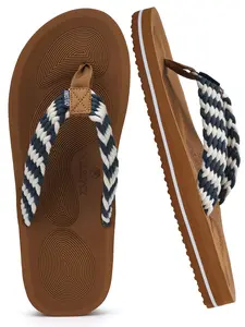 XMISTUO Flip Flops for Women with Arch Support Comfortable Yoga Mat Cushion Thong Sandals Summer Beach Walking Slip On Indoor Outdoor