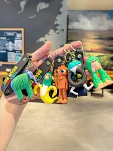 Mountain Sea Classic Keychain Soft Rubber Wood Stick Human God Monkey Pendant Creative Student Bag Charm Gift, Perfect for Handbags Wallets Backpacks