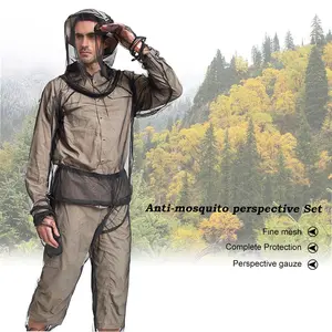 Lightweight Summer Bug Wear Mosquito Suit Jacket Mitts Pants Socks for Men Women With Ultra-fine Mesh Hiking Fishing Camping Bee feeding Cycle