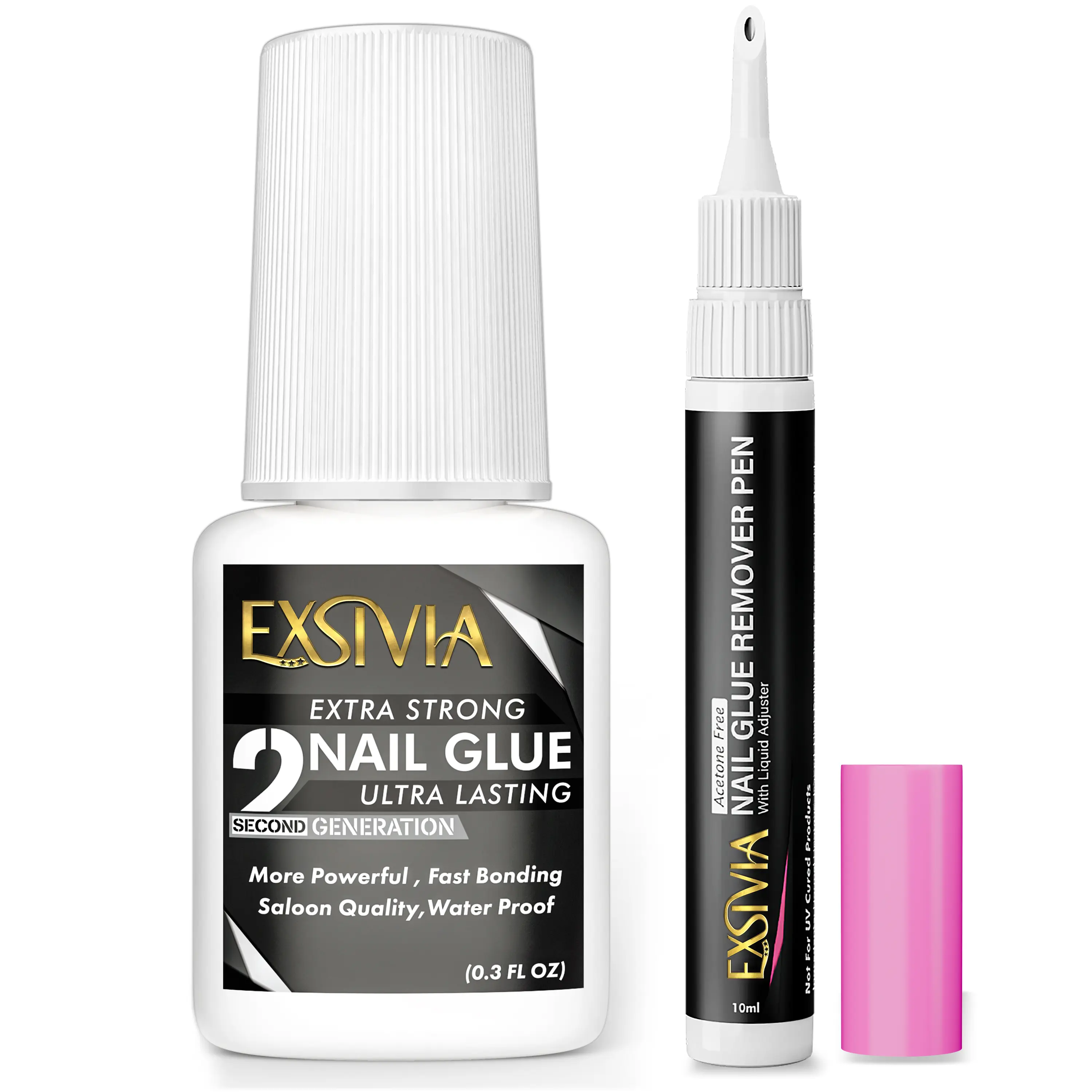 Super Strong 10ml False Nail Glue & Nail Glue Remover 10ml Refillable Pen outdoorfun Nail Products Nail Care
