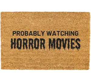 Probably Watching Horror Movies Doormat, Halloween Doormat, Halloween, Welcome Mat, Funny Door mat, Fall Doormat, Halloween Decor, Halloween Decorations
