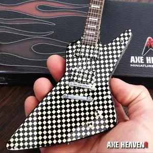 Axe Heaven -Rick Nielsen - Rick Nielsen Cheap Trick Checkered EXP Hamer Mini Guitar Replica Collectible  [Collectible Figurine/Statue/Bust] figurine/statue, Collectible