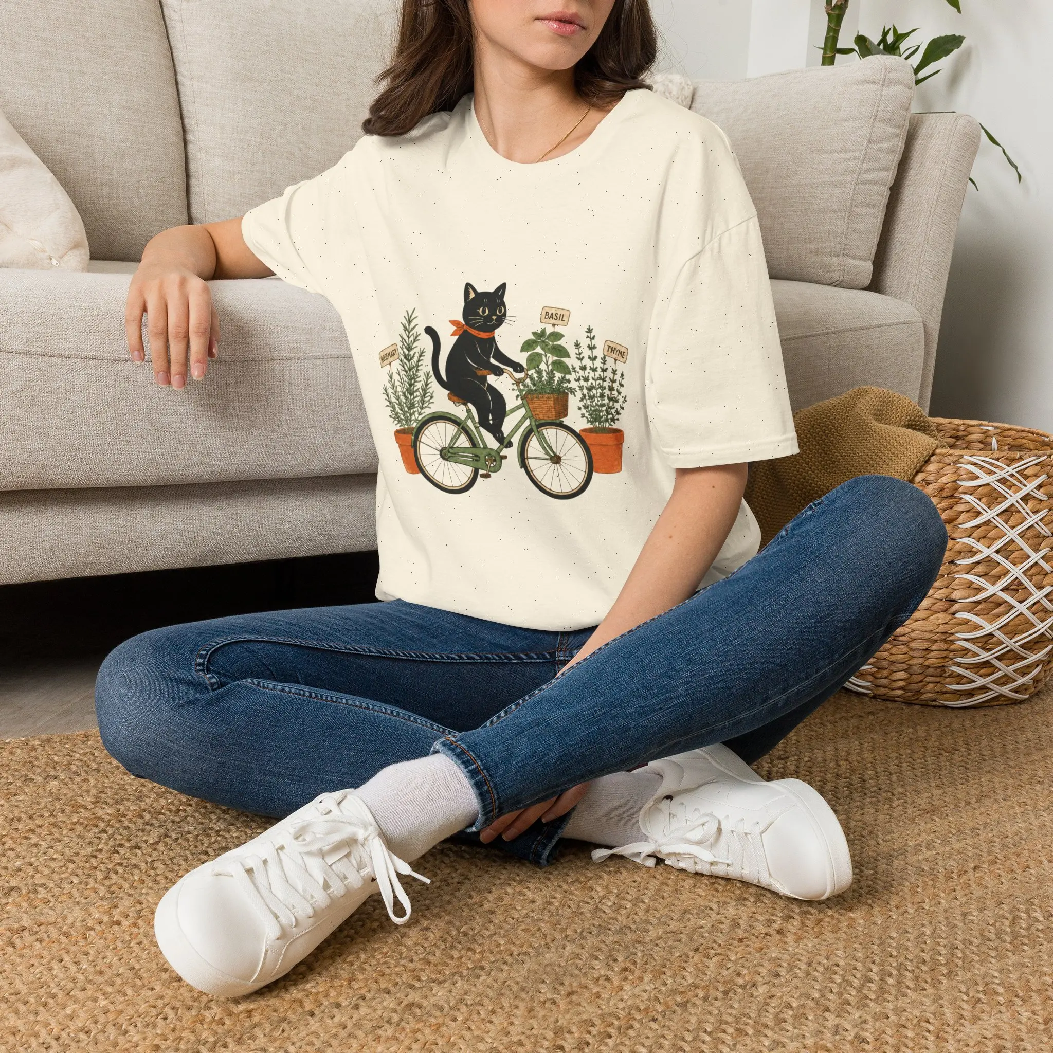 gildan 64000, black cat shirt, cat lover gift, unisex cat tee, pet owner gift, cute cat shirt, cat t shirt,  herb gardener top,