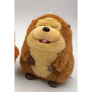 Hoppers Plush Cute King Beaver Soft Stuffed Plush Toy Movie Character Animal Doll Home Decor Collectible Souvenir Gift