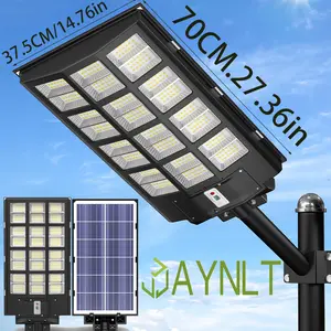 4800W Solar Street Lights Outdoor,6500K 480000LM Highest Lumen Solar Parking Lot Lights,Duks to Dawn Solar Flood Security Lights Motion Sensor for Yards, Driveways ip65 waterproof Solar Street