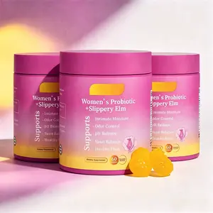 Premium Juicy Feminine Probiotic Chews for Her, Targets Unbalanced pH & Vaginal Dryness, Enriched with Slippery Elm, Organic Prebiotics & Active Lactobacillus Cultures, Sweet Hawaiian Pineapple Flavor, 60 Pieces