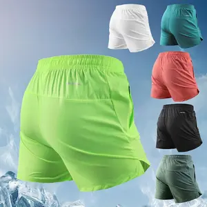 Summer Sports Shorts for Men Women, Quick Dry 3 Inch Inseam Running Shorts with Zipper Pockets, Lightweight Breathable Couples Matching Active Shorts for Workout Gym Jogging Outdoor Casual