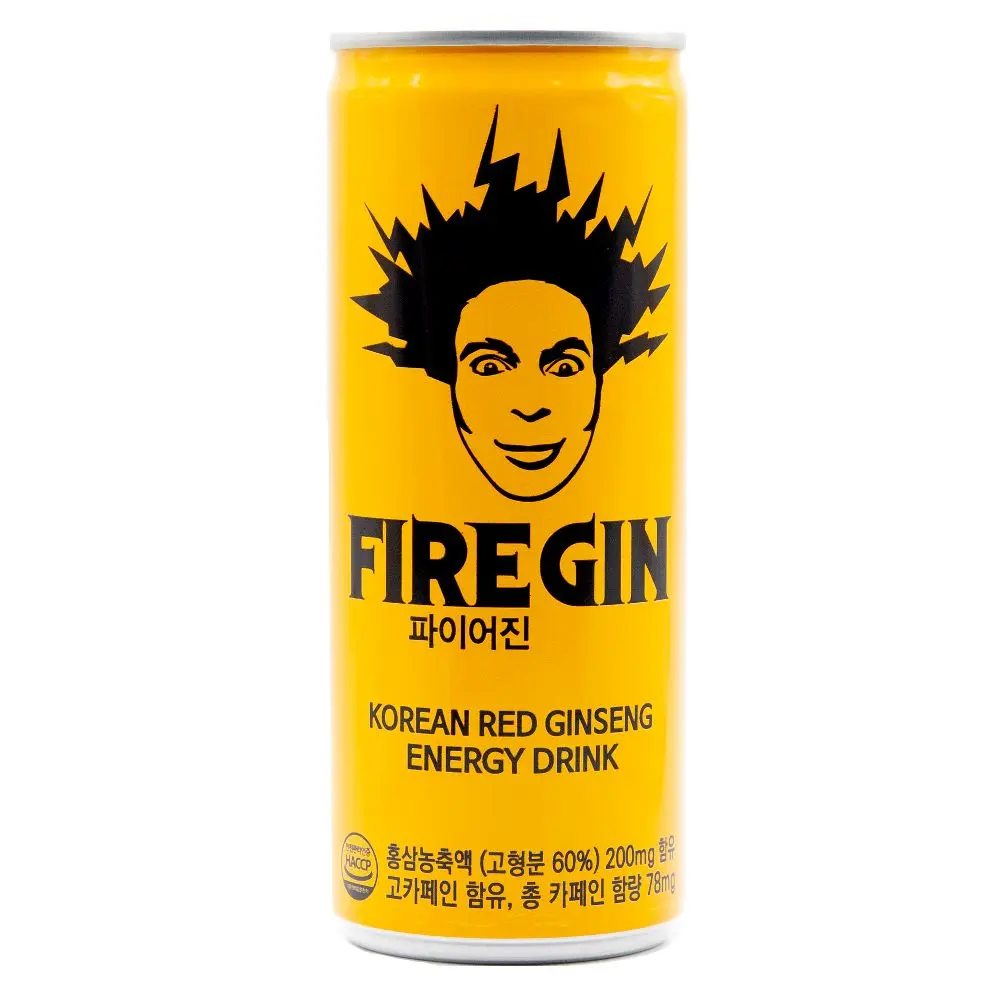 FIREGIN Korean Red Ginseng Energy Drink Beverage Honey Flavor 250ml / 8 ...