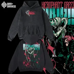 BOD - Kakyoin JoJo's Bizarre Adventure Vintage Unisex Oversize Washed Cotton T-shirt Hoodie, Anime Graphic Tee, Manga Anime Lover, Anime Merch Fan, Outfits Men, Boys Merch Top