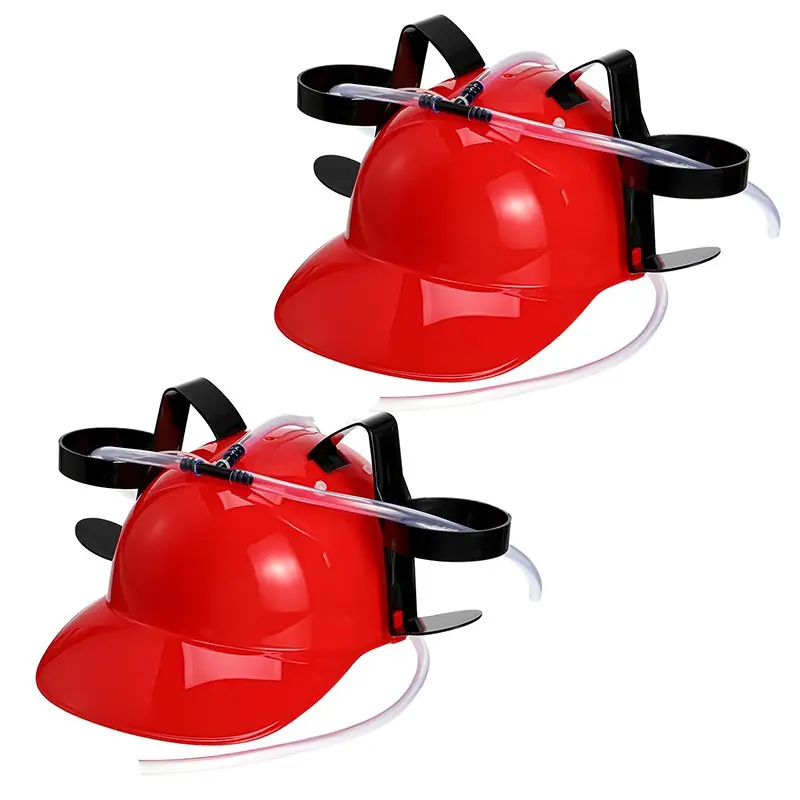 2 Piece Party Drink Helmets with Straws, Beer Hats for BBQ, Beach Parties, Carnivals, Single & Bachelorette Parties, Outdoor Summer Gatherings, Party Event Props, Party Supplies, Party Accessories