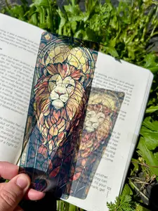 lover bookish Brave Lion Bookmark – H. Potter Inspired, Gryffin House Art, Unique Gift for Potterheads & Book Lovers