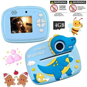 2.4 Inch Screen Kids Instant Selfie Printing Camera, Adorable Appearance, Portable Travel Friendly Digital Camera Toy For Toddlers & Kids Aged 3-12