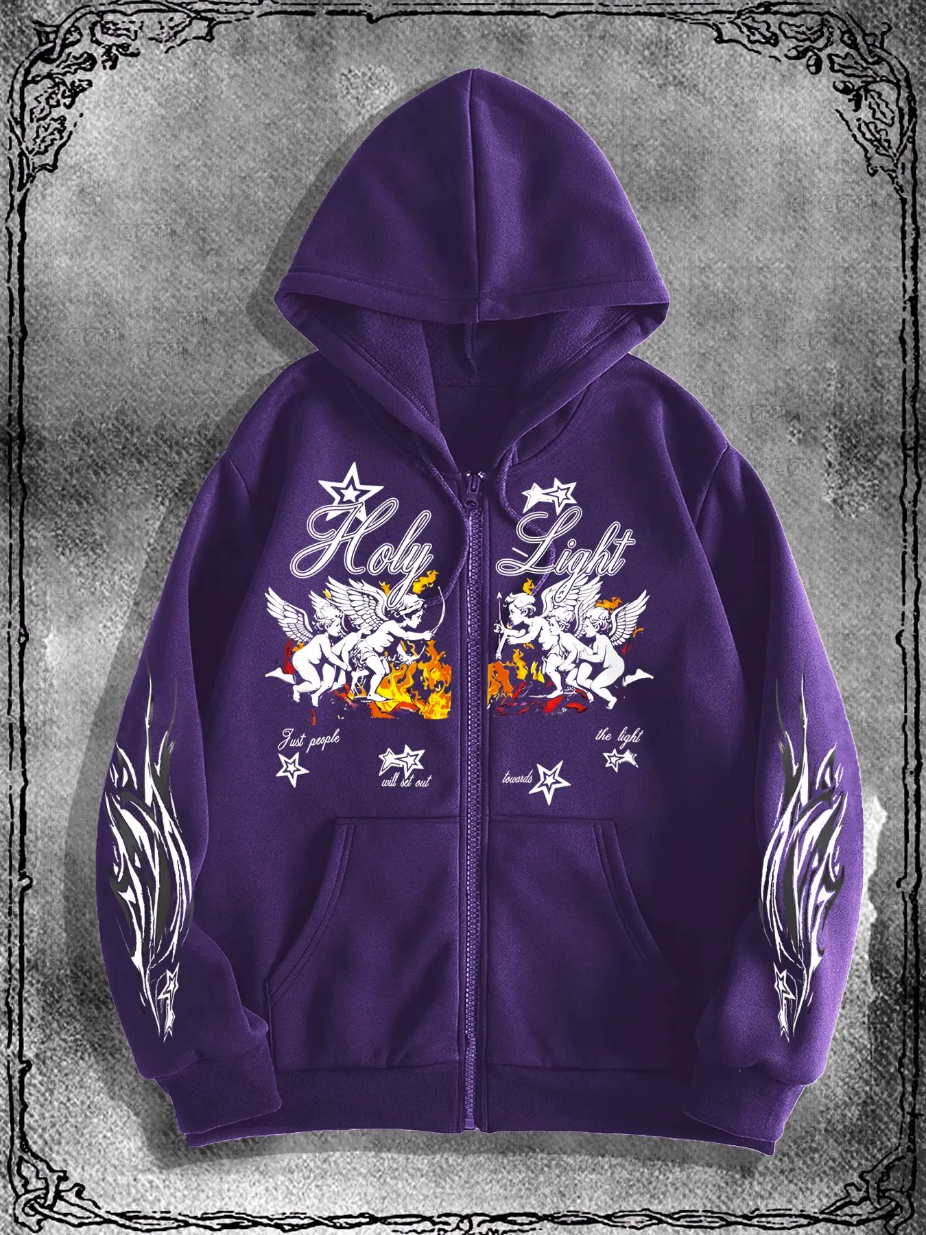 Trendy Street Style Zip-Up Hoodie, Perfect for Casual, Fitted Design, Moderate Fabric Thickness, Ideal for Fall & Winter, Streetwear