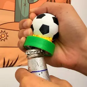 3D-Printed Soccer Trophy-Themed Bottle Opener Party Favor — Beer Bottle Opener with a Fun, Practical Design and Sturdy Steel Construction — The Perfect Choice for Party Favor Bags and All Kinds of Events