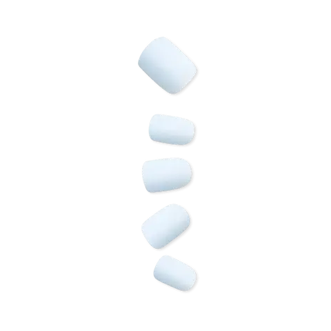 Impress Color No Glue Fake Press On Nails - Blue Sky | Solid, Blue, Short, Squoval, Manicure