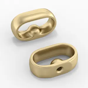 goldenwarm 10 Pack Kitchen Cabinet Knobs Zinc Alloy Brushed Brass/ Champagne Brass Dresser Knobs Unique Shape Hardware Knobs for Cabinet and Drawers