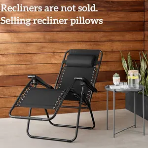 Recliner Headrest Pillow, Portable Sponge Neck Cushion, Detachable for Folding Zero Gravity Chair, Ideal for Outdoor Use