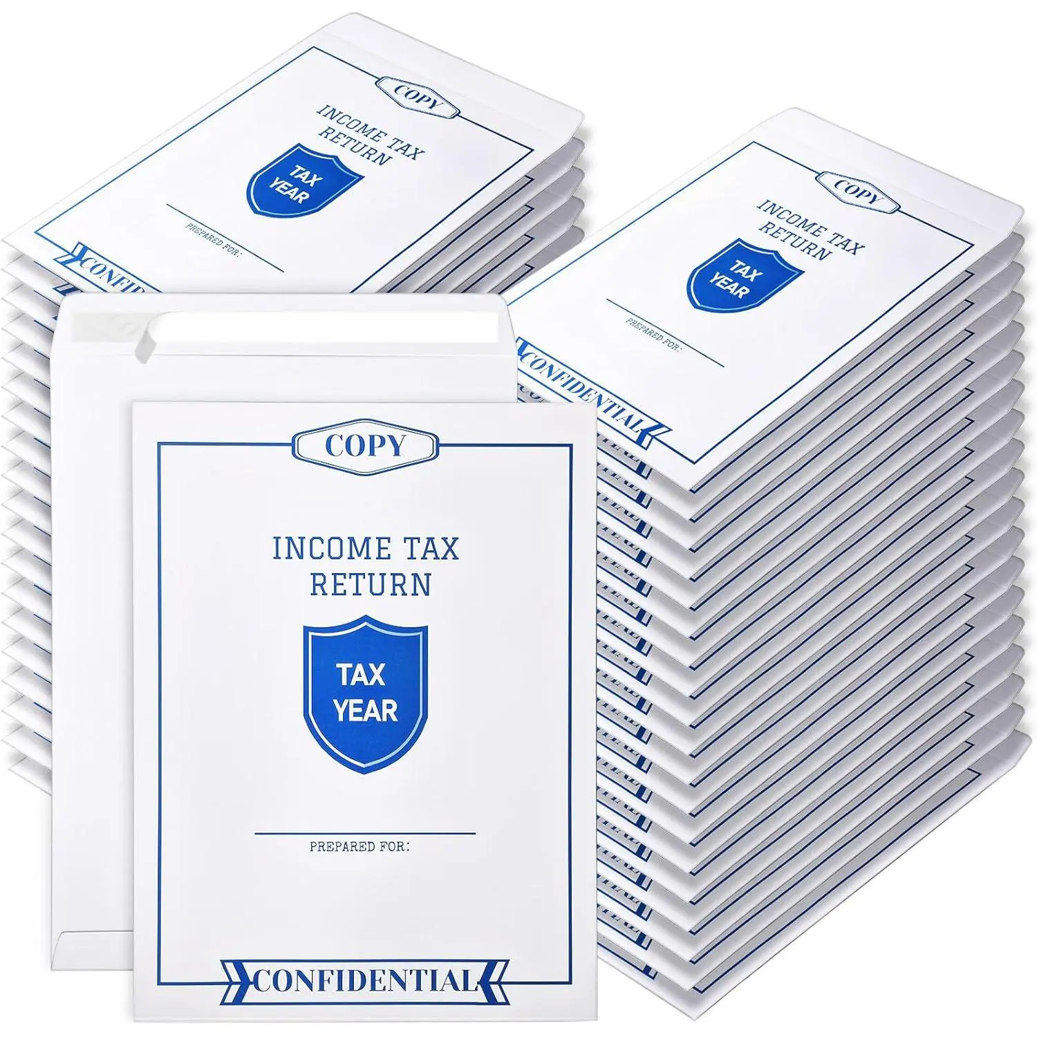 100 Pcs Income Tax Return Envelopes for Tax Preparers 9 x 12 Inches Open End White Envelopes Large Mailer for Office Business Legal Documents Catalog Paper Mailing