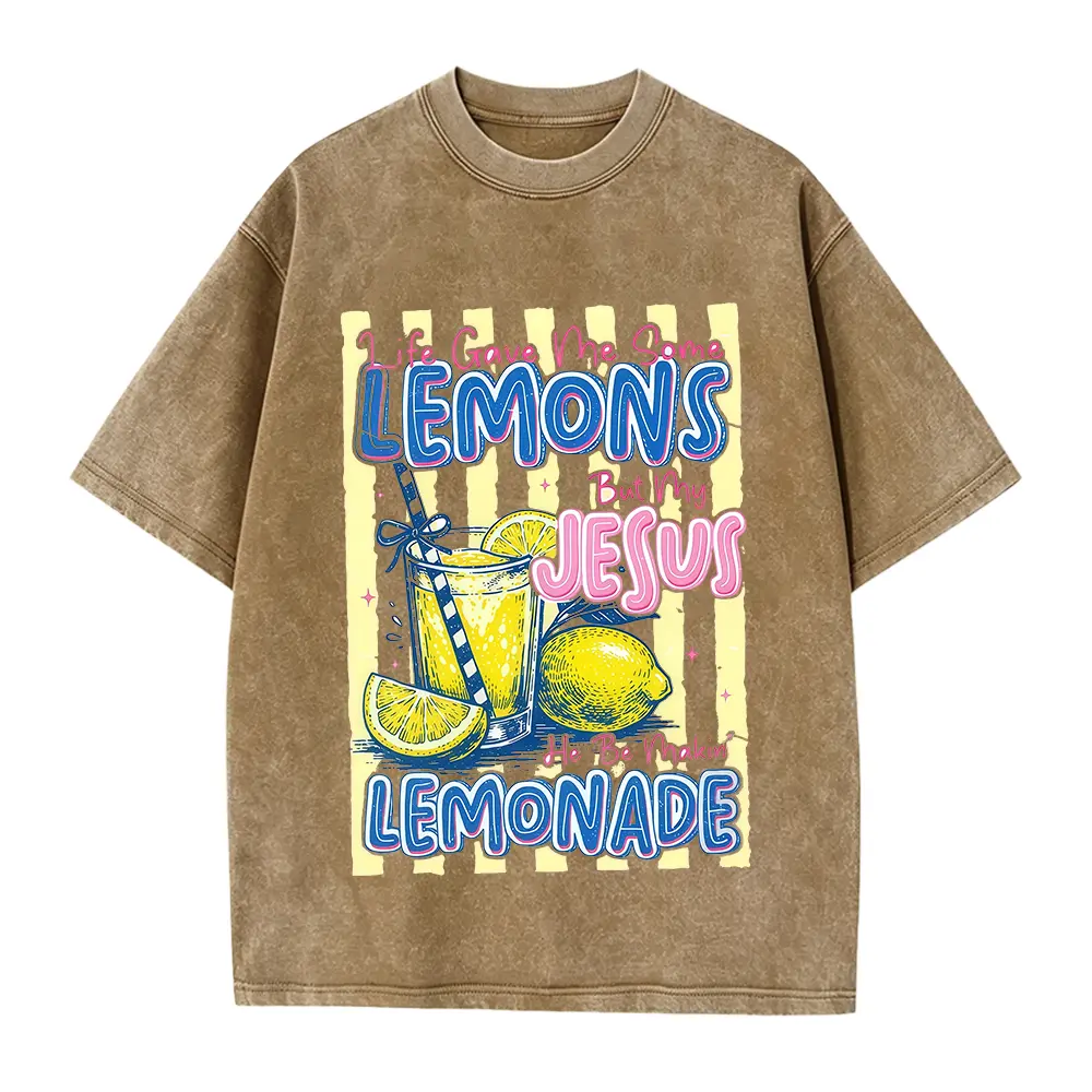 Washed T-shirt-Coffee