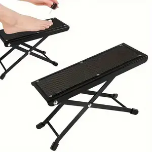 Adjustable Height Folding Guitar Footrest and Stool, Stable, Ergonomic and Comfortable Design, Non-Slip Surface, Perfect for Instrument Playing