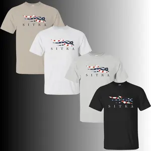 Sitka American Flag Graphic Tee, Patriotic Gift, Outdoors Camo T-Shirt for Men, Sitka Deer Country T-Shirt, Sitka Outdoor Outfit, 4th Of July Shirt