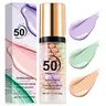 Amazfly 3-in-1 Color Correcting Cosmetic Primer Serum - Hydrating, Moisturizing, Oil Control, SPF 50 UV Protection, Acne Mark Concealment, Smooth Lightweight Makeup Base for All Skin Types