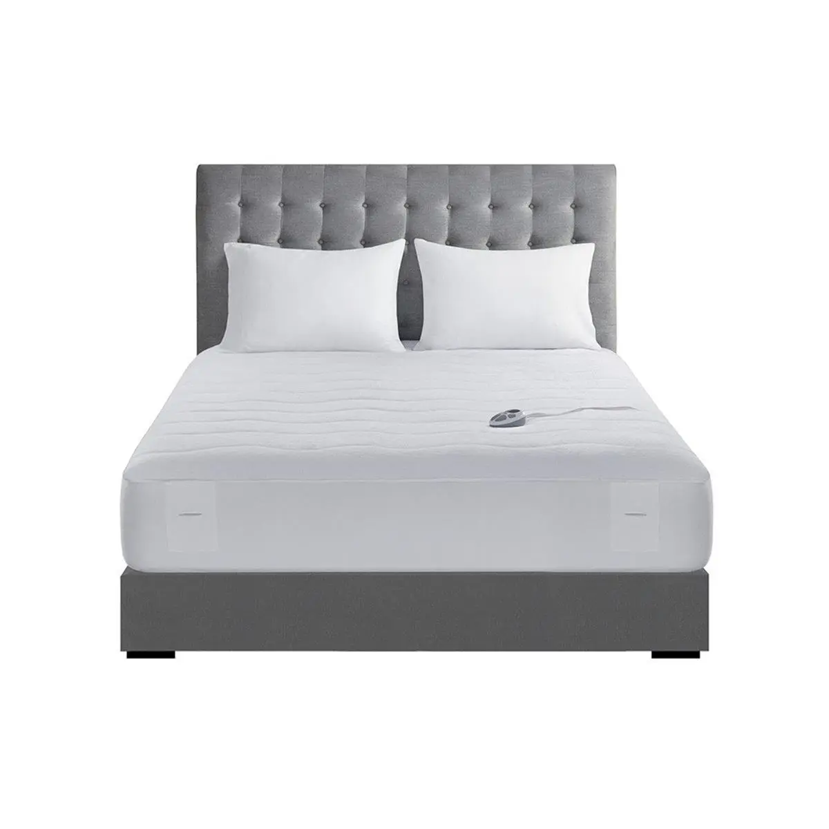 Serta ST55-0185 Plush Top Heated Mattress Pad Blanket, Queen Size Casual White, 100% Polyester, 1-12 Hour Auto Shut Off, 6.39 lbs, Machine Washable, Temperature-Control Synthetic Mattress Pad/Topper/Protector for Nighttime Warmth & Cozy Sleep