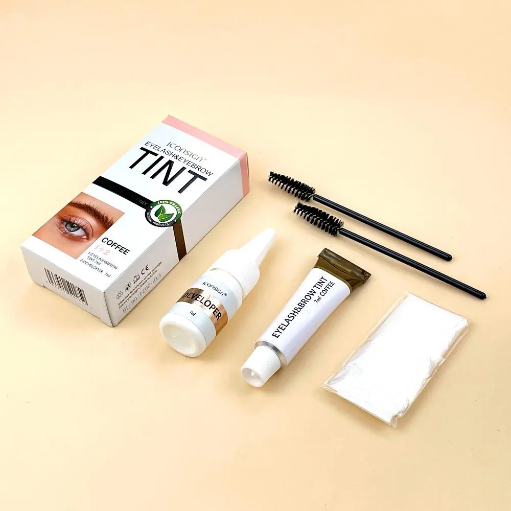 Eyebrow Tinting Kit, Eyebrow Dye Kit, Eyebrow Dye Paste, Waterproof Eyebrow Pomade with Brush, Long Lasting Eyebrow Tinted Cream, Eyebrow Makeup Products, Daily Cosmetic Beauty Supplies for Women