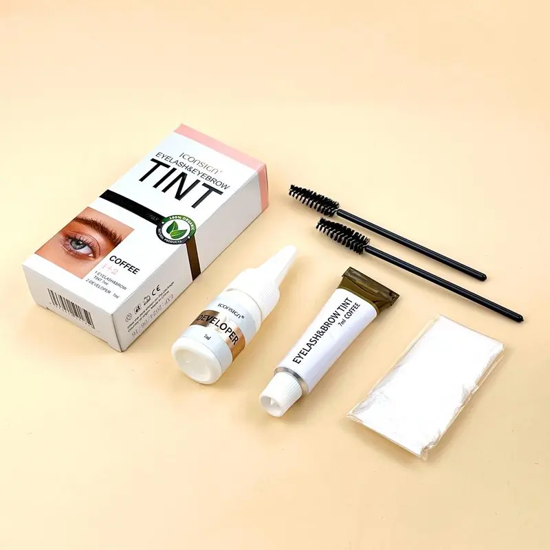 Eyebrow Tinting Kit, Eyebrow Dye Paste Kit, Waterproof Eyebrow Pomade with Brush, Long Lasting Eyebrow Tinted Cream, Eyebrow Makeup Products, Daily Cosmetic Beauty Supplies for Women